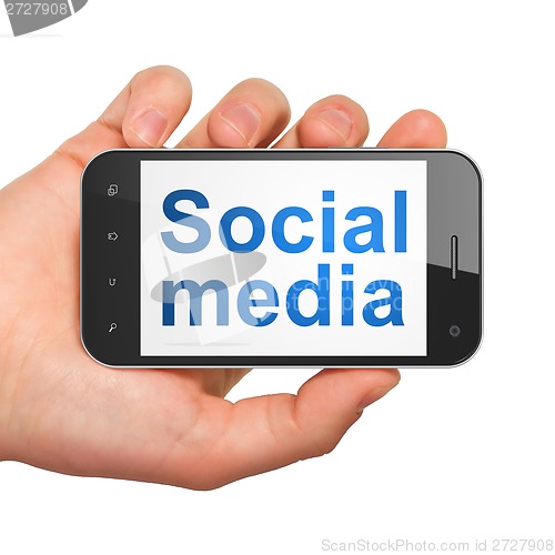 Image of Social media concept: Social Media on smartphone