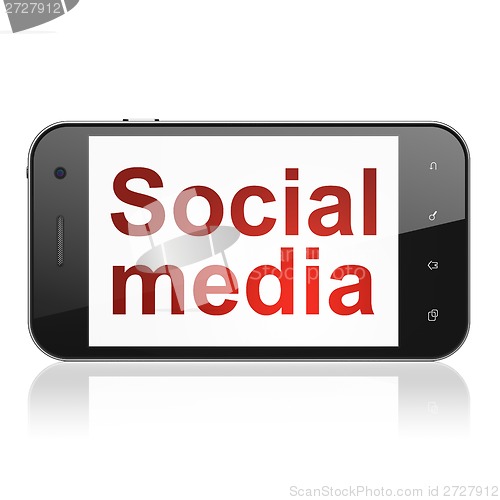 Image of Social network concept: Social Media on smartphone