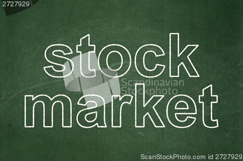 Image of Business concept: Stock Market on chalkboard background