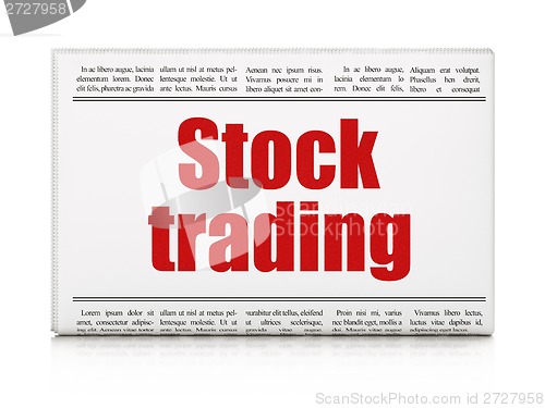 Image of Business concept: newspaper headline Stock Trading