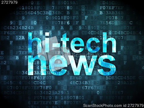 Image of News concept: Hi-tech News on digital background