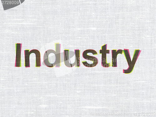 Image of Finance concept: Industry on fabric texture background