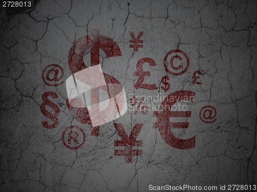 Image of News concept: Finance Symbol on grunge wall background