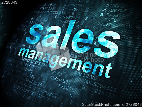 Image of Advertising concept: Sales Management on digital background