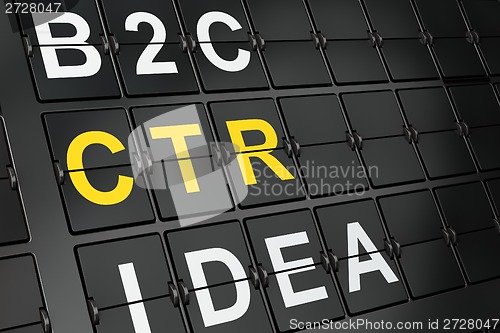 Image of Finance concept: CTR on airport board background