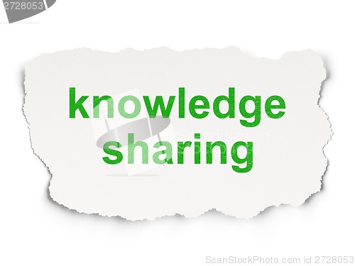 Image of Education concept: Knowledge Sharing on Paper background