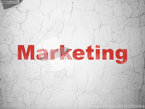 Image of Marketing concept on wall background