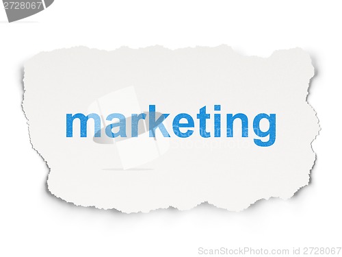 Image of Advertising concept: Marketing on Paper background