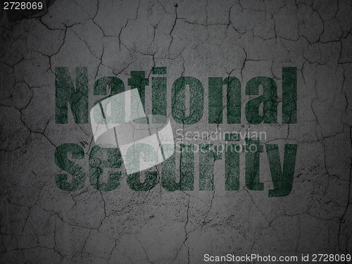 Image of Protection concept: National Security on grunge wall background