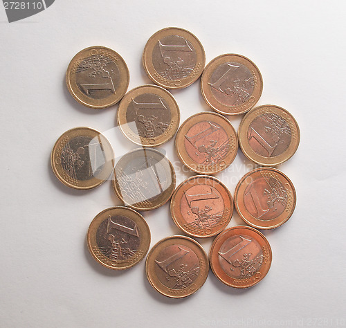 Image of Many one Euro coins