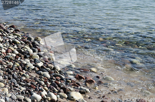 Image of Wet stones at coast