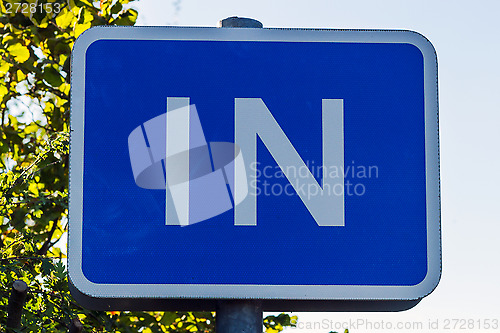 Image of entry sign