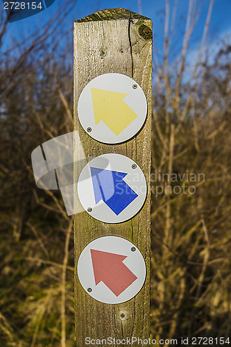Image of three coloured arrows