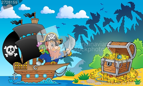 Image of Pirate theme with treasure chest 2