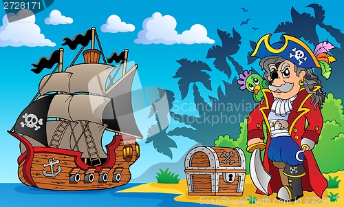 Image of Pirate on coast theme 3