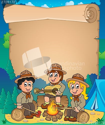 Image of Children scouts theme parchment 1