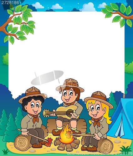 Image of Children scouts thematic frame 1