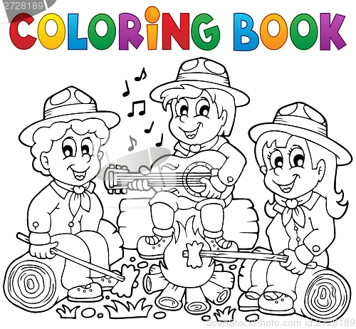 Image of Coloring book scouts theme 1