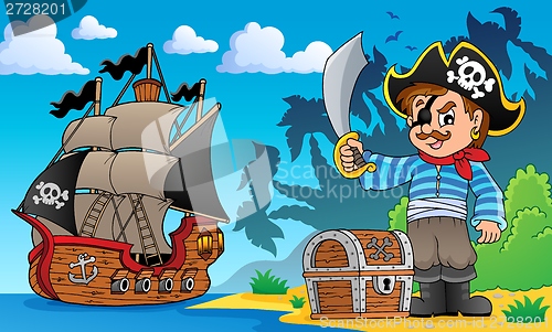 Image of Pirate on coast theme 1