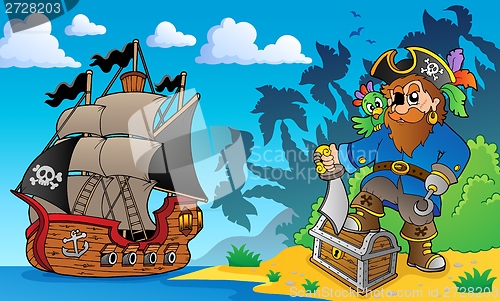 Image of Pirate on coast theme 2