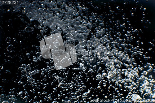 Image of drops of water in blue color 