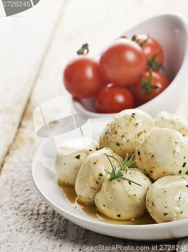 Image of Mozzarella Cheese And Cherry Tomatoes 