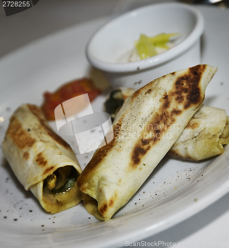 Image of Chicken And Spinach Tortilla Wrap Sandwich