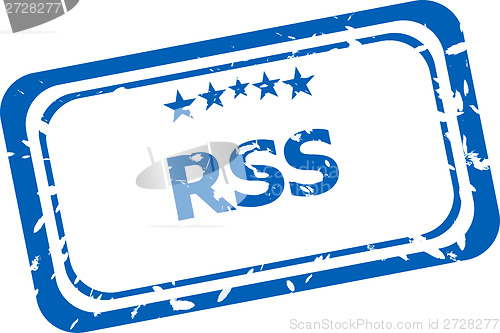 Image of rss grunge rubber stamp isolated on white