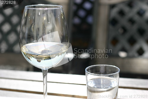 Image of Glas of wine and water