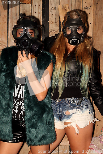 Image of Women with gasmasks