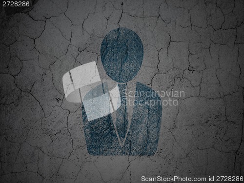Image of News concept: Business Man on grunge wall background