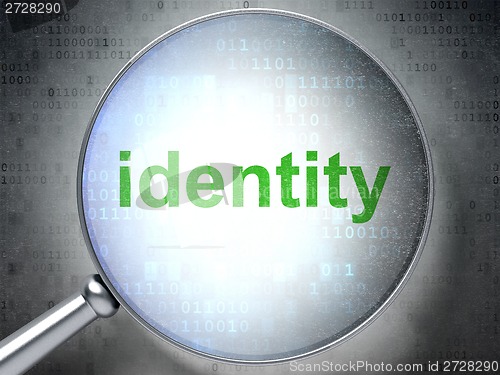 Image of Security concept: Identity with optical glass