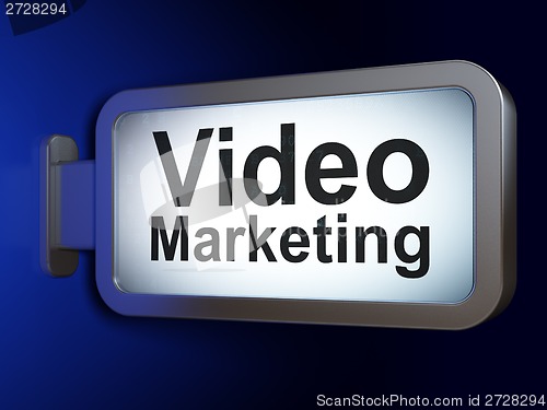 Image of Business concept: Video Marketing on billboard background