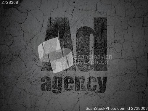Image of Marketing concept: Ad Agency on grunge wall background