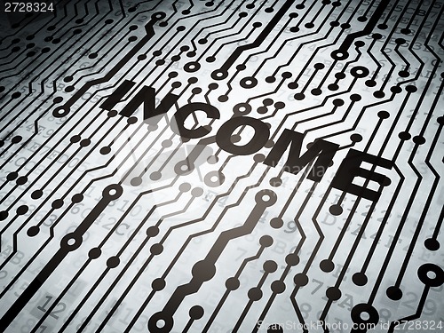 Image of Business concept: circuit board with Income