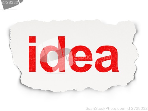 Image of Marketing concept: Idea on Paper background