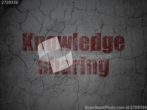 Image of Education concept: Knowledge Sharing on grunge wall background
