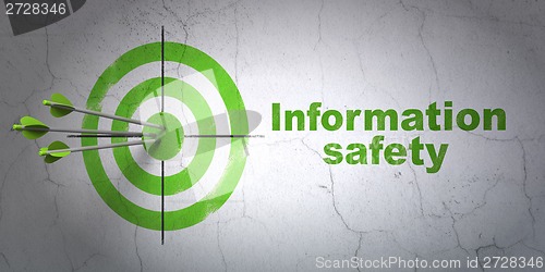 Image of Privacy concept: target and Information Safety on wall background