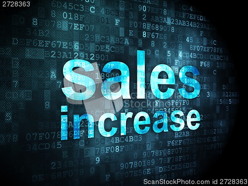 Image of Advertising concept: Sales Increase on digital background
