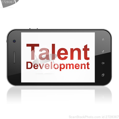 Image of Education concept: Talent Development on smartphone