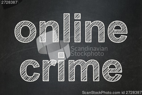 Image of Privacy concept: Online Crime on chalkboard background