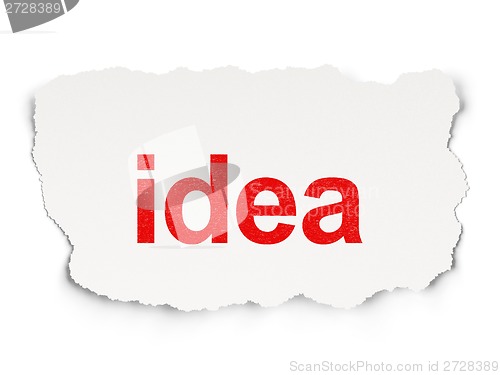 Image of Advertising concept: Idea on Paper background