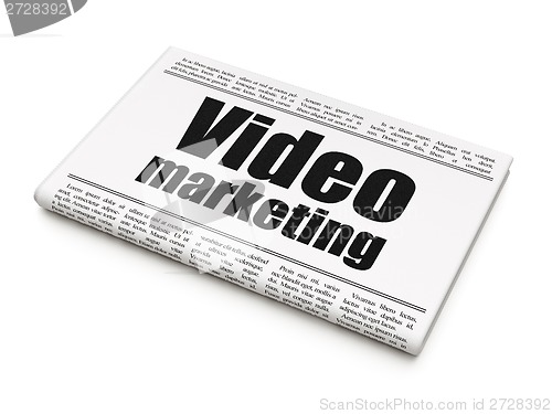Image of Business concept: newspaper headline Video Marketing