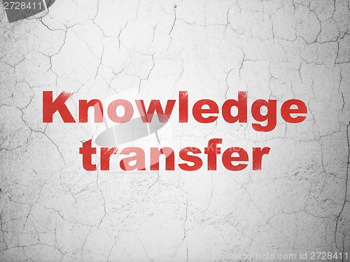 Image of Education concept: Knowledge Transfer on wall background