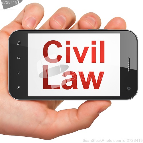 Image of Law on smartphone