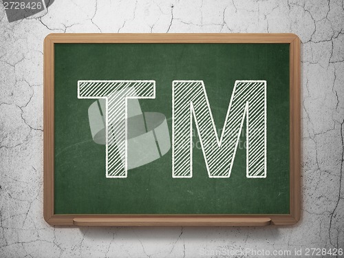Image of Law concept: Trademark on chalkboard background