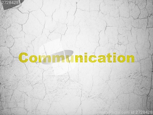 Image of Marketing concept: Communication on wall background