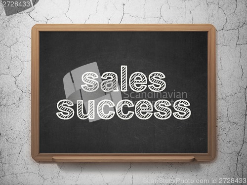 Image of Marketing concept: Sales Success on chalkboard background