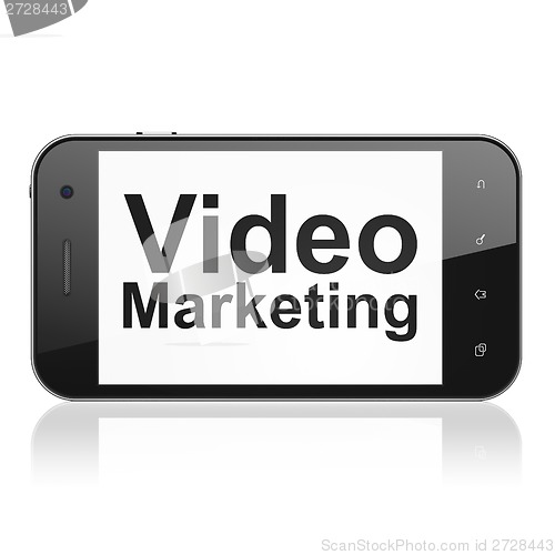 Image of Business concept: Video Marketing on smartphone