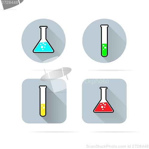 Image of Laboratory glass icons